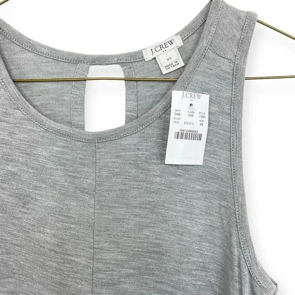 J. Crew Gray Drapey Tank Top Silky Hem Size XS - Picture 2 of 6